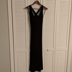 Black forever 21 maxi dress low back